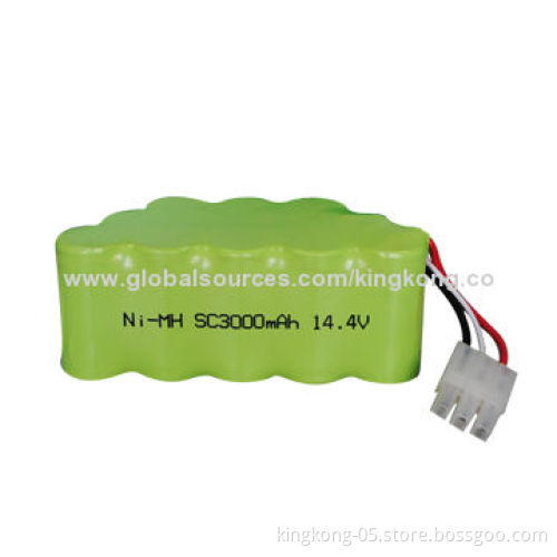 14.4V NiMH Rechargeable Battery Pack, 3,000mAh Capacity